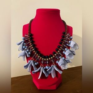 INC Blue & Purple Flower Necklace